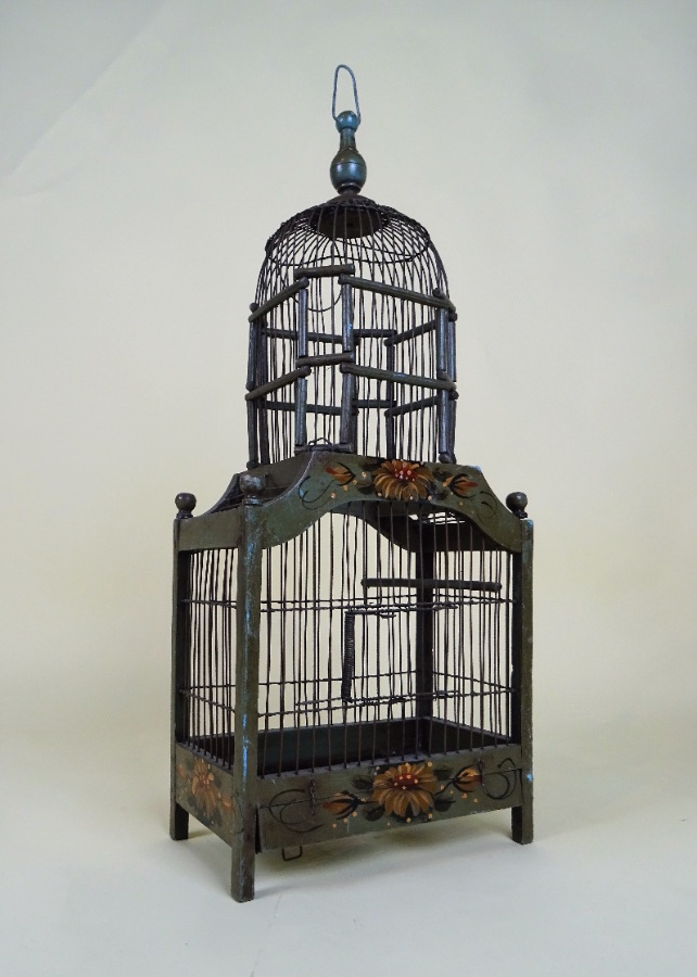 Painted French Dome Bird Cage (3).JPG